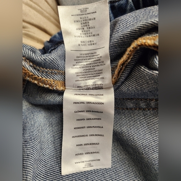 ONETEASPOON Shabbies Drawstring Boyfriend Denim Pants In Montana Wash S… - Picture 7 of 11